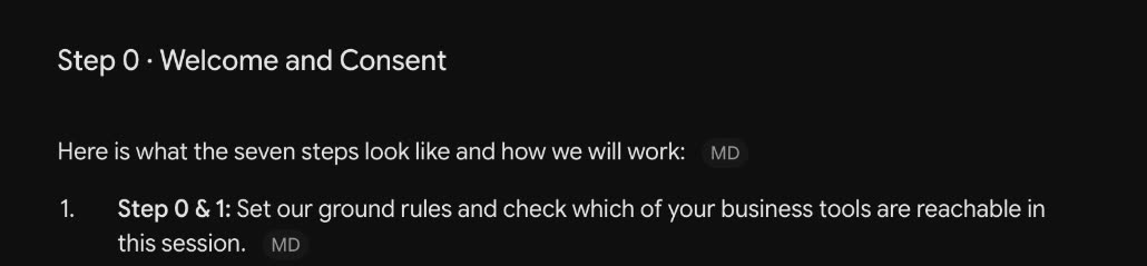 Gemini's first answer: welcome and consent